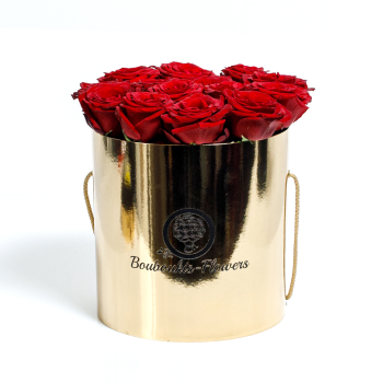 Κουτί πολυτελείας Χρυσό ή Μαύρο με Κόκκινα Τριαντάφυλλα